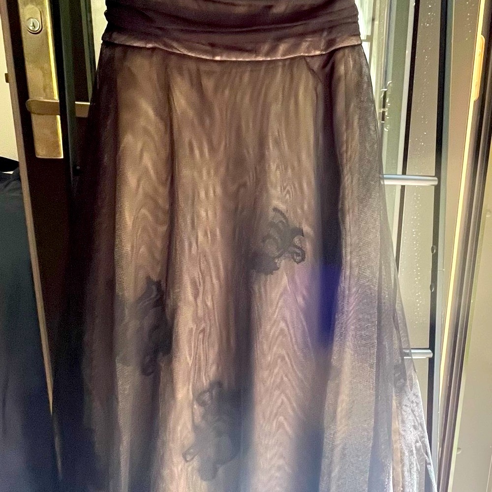 BCBGMaxAzria Black and Brown Strapless Gown - Picture 4 of 8